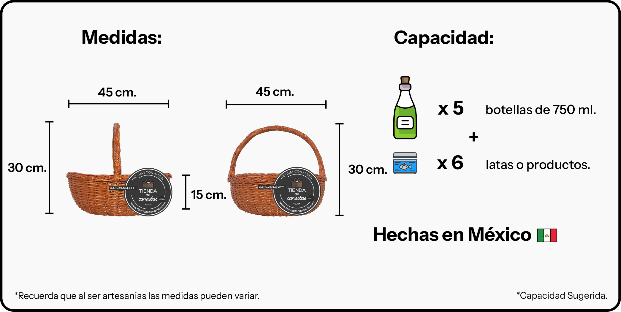 Medidas Medidas Japo Mediana x Tienda de Canastas