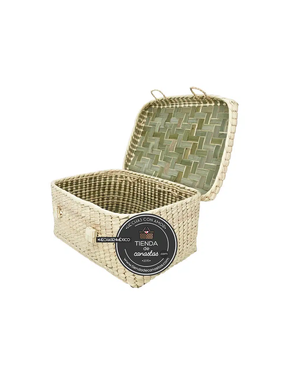 Caja de Palma con Tapa Abierta x Tienda de Canastas