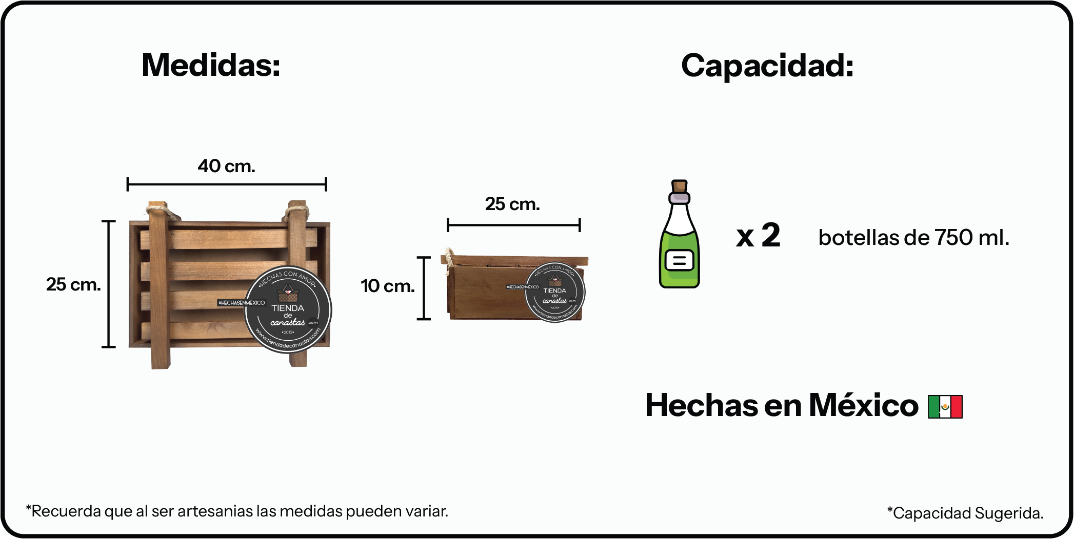 Medidas Cofre Grill Café x Tienda de Canastas