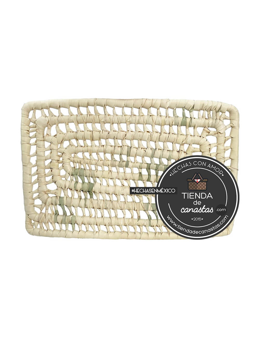 Bajo Plato de Palma Rectangular x Tienda de Canastas