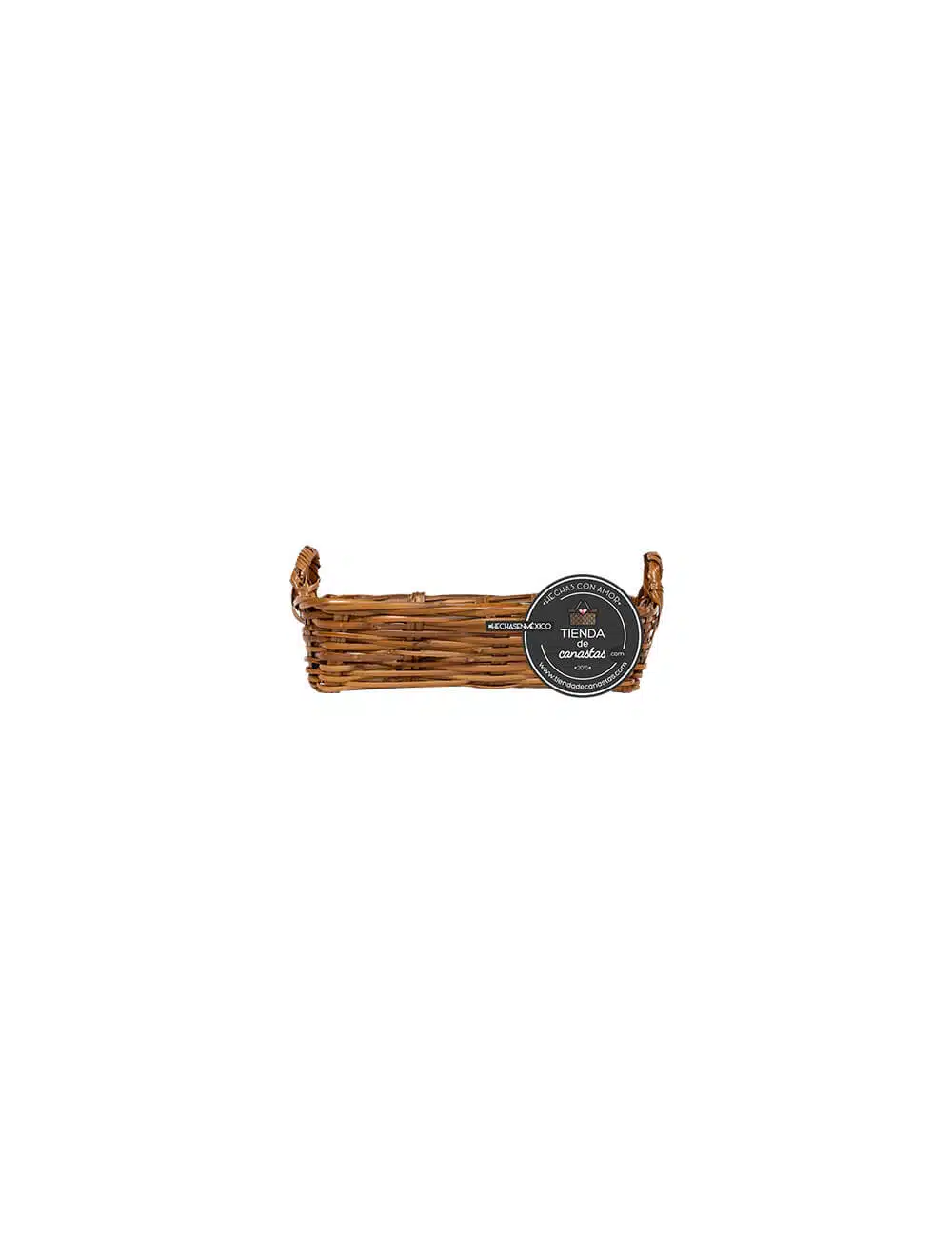 Charola Sencilla de Carrizo Horneado Mini Lado x Tienda de Canastas