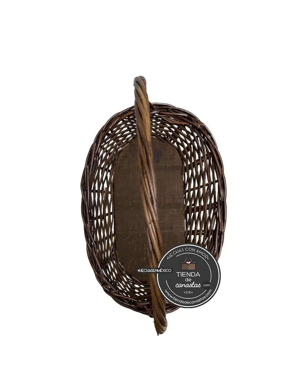 Canasta Arcón Chocolate Mediana Arriba x Tienda de Canastas