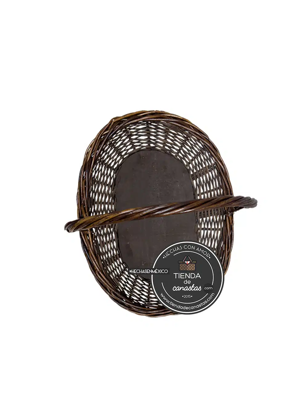 Canasta Shell Chocolate Chica Arriba x Tienda de Canastas